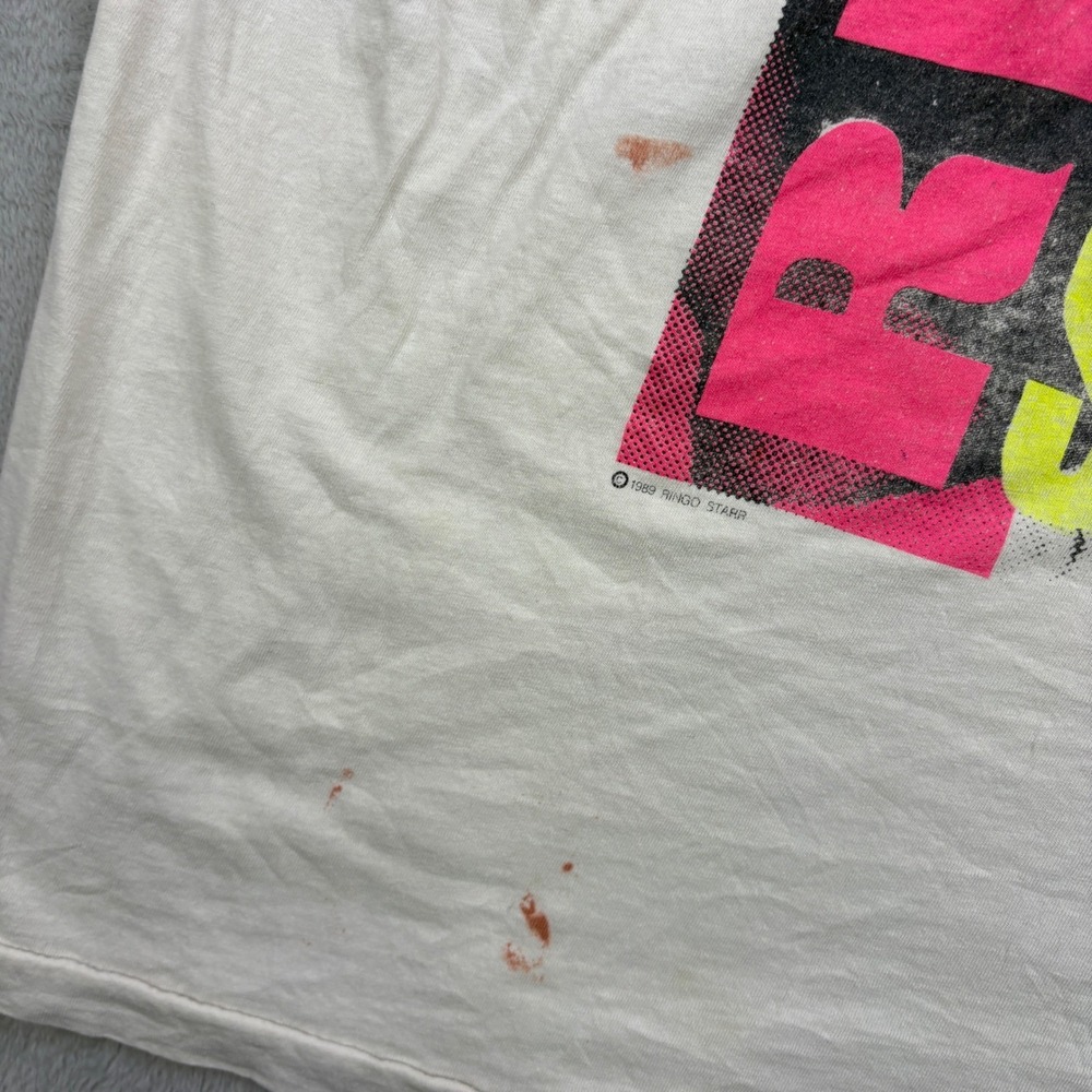 Vintage Ringo Starr Shirt Mens XL White 1989 All Starr Band Tour Graphic 80s - Picture 5 of 11